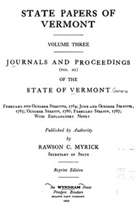 State Papers of Vermont 10945822